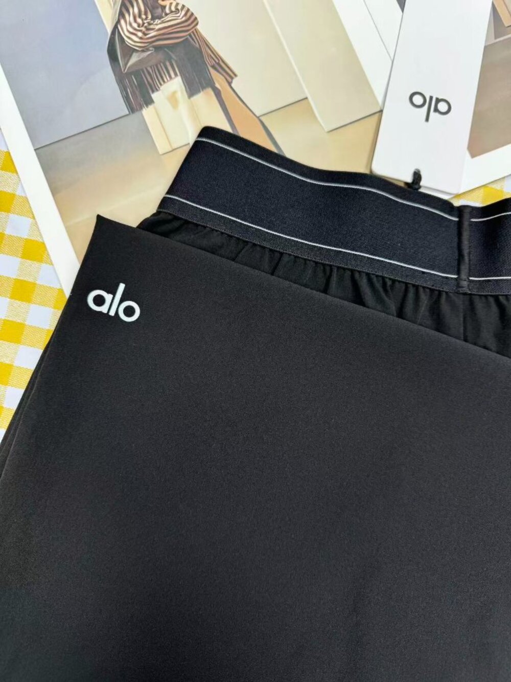 NWT 💞 ALO Yoga Black Wide Leg Trouser Pants 😝 Office Chic (Regular:30" Inseam) - Picture 3 of 9
